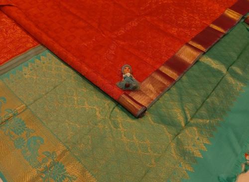 ARNI SILK HALF FINE ZARI SAREE WITH BLOUSE
